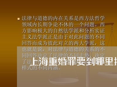 上海重婚罪要到哪里报警/2023041039504