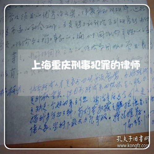 上海重庆刑事犯罪的律师/2023041005069