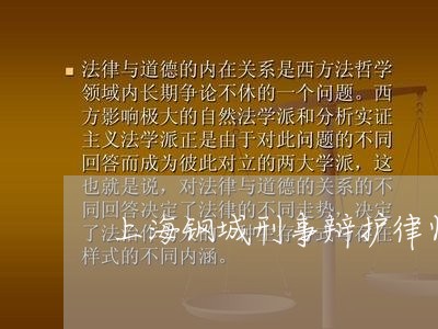 上海钢城刑事辩护律师有哪些/2023032193625