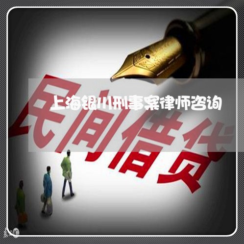 上海银川刑事案律师咨询/2023041025156