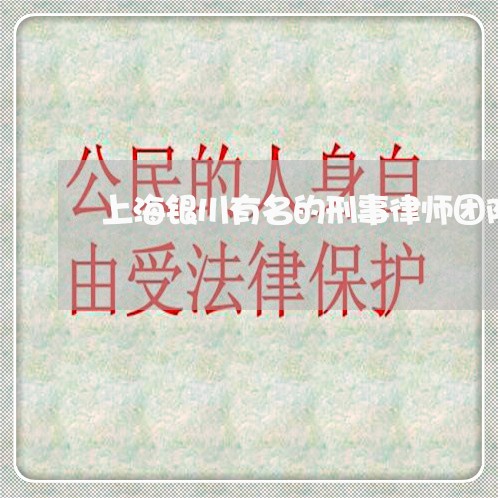 上海银川有名的刑事律师团队/2023032207169 上海银川有名的刑事律师团队/2023032207169