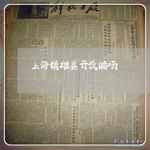 上海镇雄县开设赌场/2023032472603