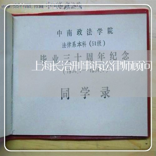 上海长治刑事诉讼律师顾问/2023031792614