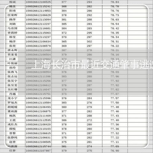 上海长治市最近交通肇事逃逸/2023032226269 上海长治市最近交通肇事逃逸/2023032226269