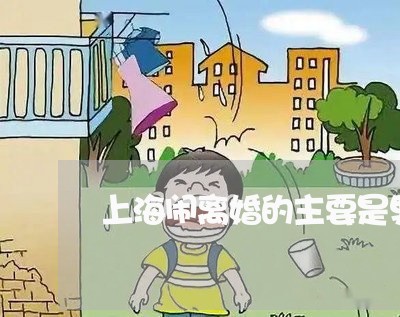 上海闹离婚的主要是男人/2023041070512