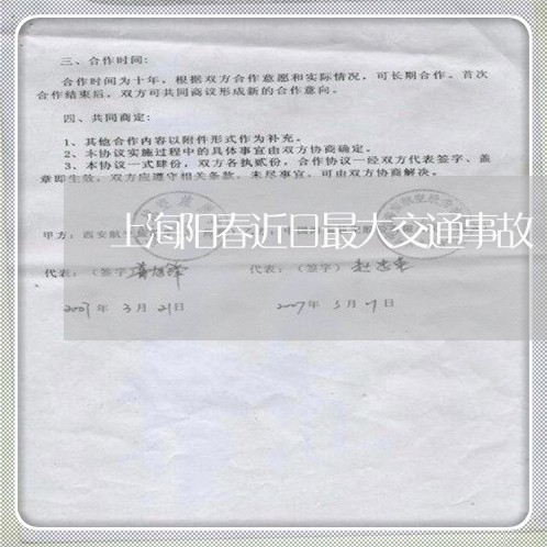 上海阳春近日最大交通事故/2023030215370