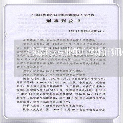 上海静安专业单方离婚律师网站/2023041504938