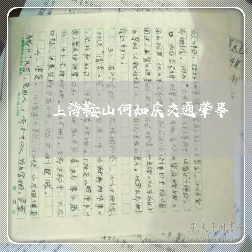 上海鞍山何如庆交通肇事/2023021433046