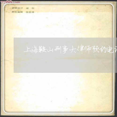 上海鞍山刑事大律师预约电话/2023032117146