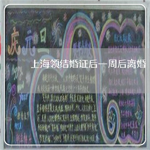 上海领结婚证后一周后离婚/2023030262582 上海领结婚证后一周后离婚/2023030262582
