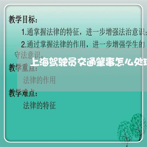 上海驾驶员交通肇事怎么处理/2023032183413