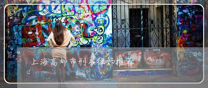 上海高邮市刑事律师推荐/2023041064927