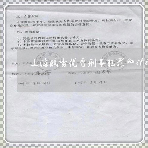 上海鹤岗优秀刑事犯罪辩护律师/2023041579594