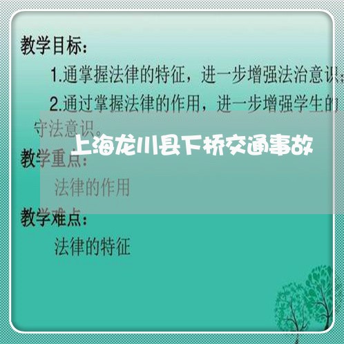 上海龙川县下桥交通事故/2023021583593 上海龙川县下桥交通事故/2023021583593