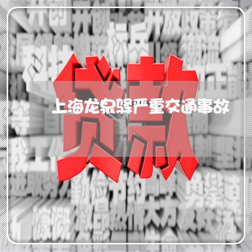 上海龙泉驿严重交通事故/2023041005258