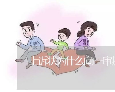 上诉状为什么向一审提交