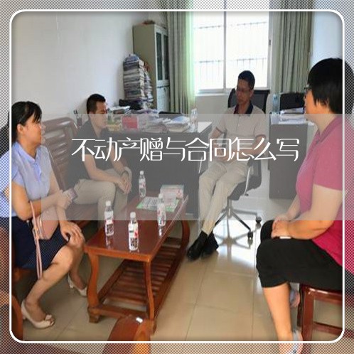 不动产赠与合同怎么写/2023041227168 不动产赠与合同怎么写/2023041227168