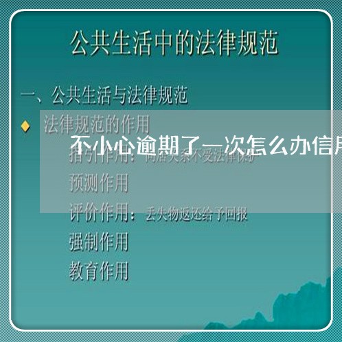 不小心逾期了一次怎么办信用卡/2023042272936