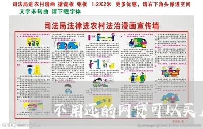 不用还的网贷可以买房吗/2023120737371