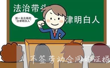 不签劳动合同的证据目录怎么写/2023061847351