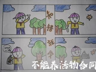 不能养活物合同条文如何写/2023042261370