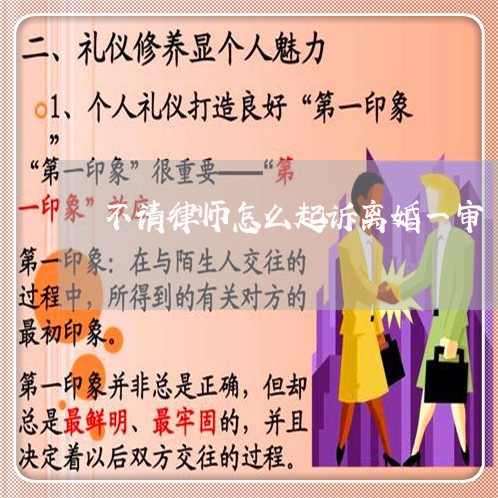 不请律师怎么起诉离婚一审