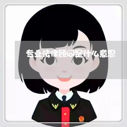 专业法律顾问是什么意思/2023061884037