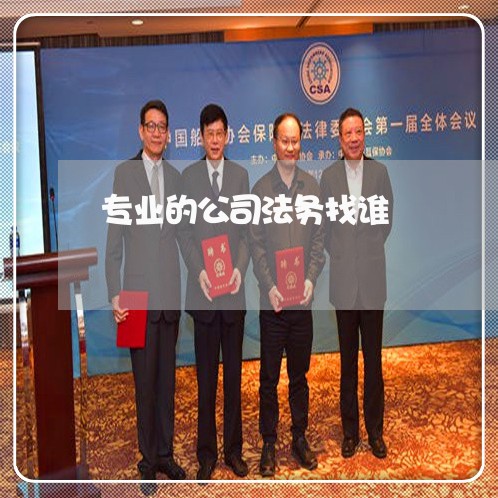 专业的公司法务找谁 专业的公司法务找谁