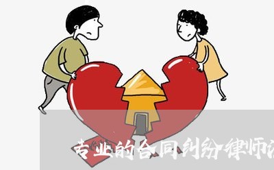 专业的合同纠纷律师法律咨询