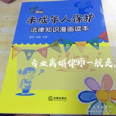 专业离婚律师一般是怎么收费