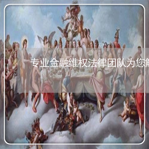 专业金融维权法律团队为您解忧