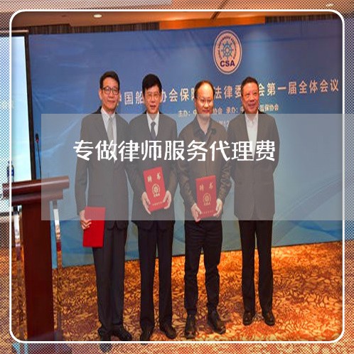 专做律师服务代理费
