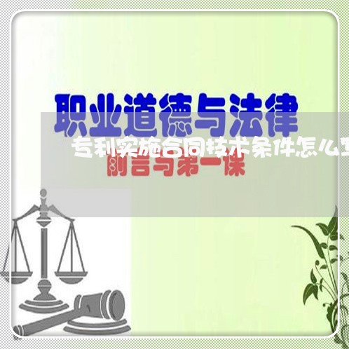 专利实施合同技术条件怎么写/2023041192805 专利实施合同技术条件怎么写/2023041192805