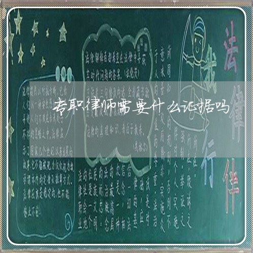 专职律师需要什么证据吗