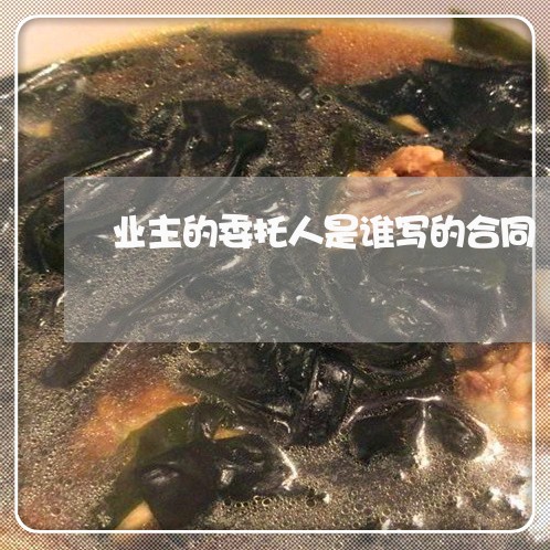 业主的委托人是谁写的合同/2023061704847