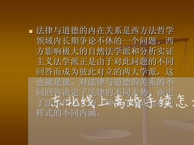 东北线上离婚手续怎么办理/2023060275138