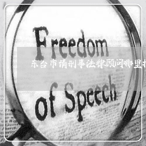 东台市请刑事法律顾问哪里找