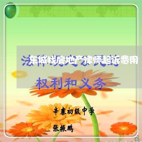 东城找房地产律师起诉费用