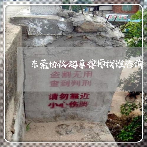 东莞协议起草律师找谁咨询 东莞协议起草律师找谁咨询