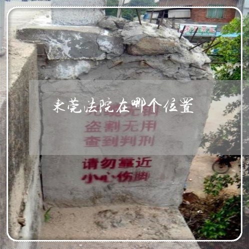 东莞法院在哪个位置 东莞法院在哪个位置
