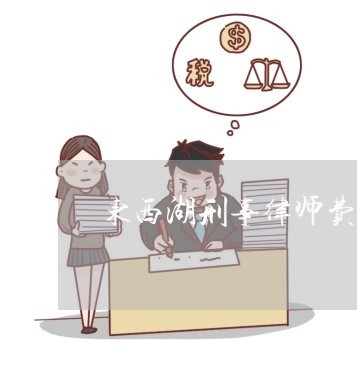 东西湖刑事律师费用需要多少