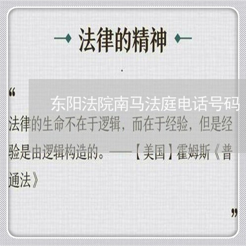 东阳法院南马法庭电话号码