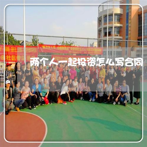 两个人一起投资怎么写合同/2023060897825