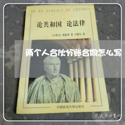 两个人合伙分账合同怎么写/2023060151483