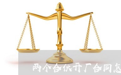 两个合伙开厂合同怎么写/2023030405035