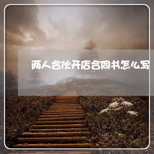 两人合伙开店合同书怎么写/2023060830384