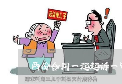 两份合同一起起诉一审/2023041374828 两份合同一起起诉一审/2023041374828