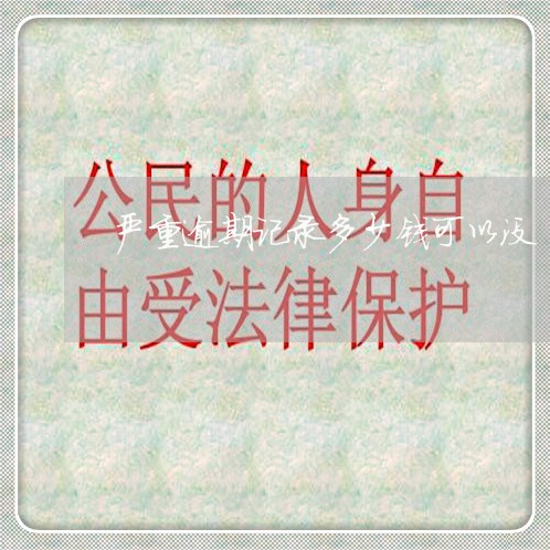 严重逾期记录多少钱可以没 严重逾期记录多少钱可以没