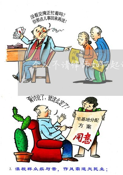 个人不请律师如何起诉对方/2023060896369