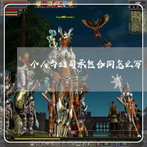 个人与公司承包合同怎么写/2023060260392